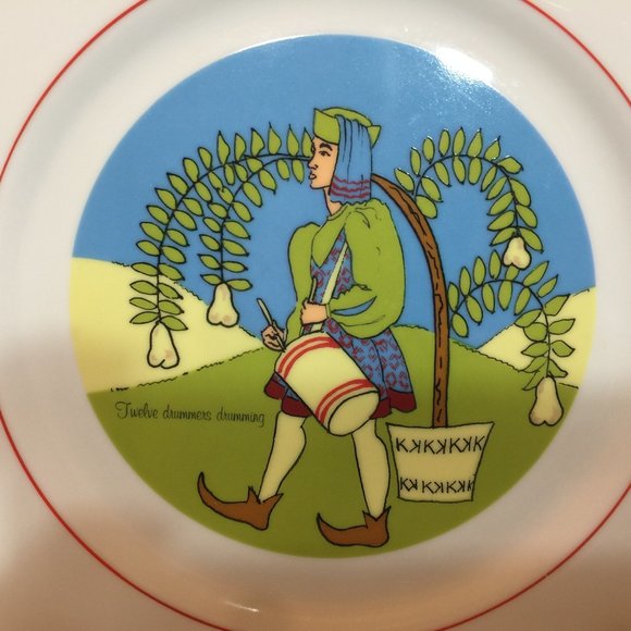 Twelve Days Of Christmas 10 Inch Plate 12 Drummers - Picture 2 of 6